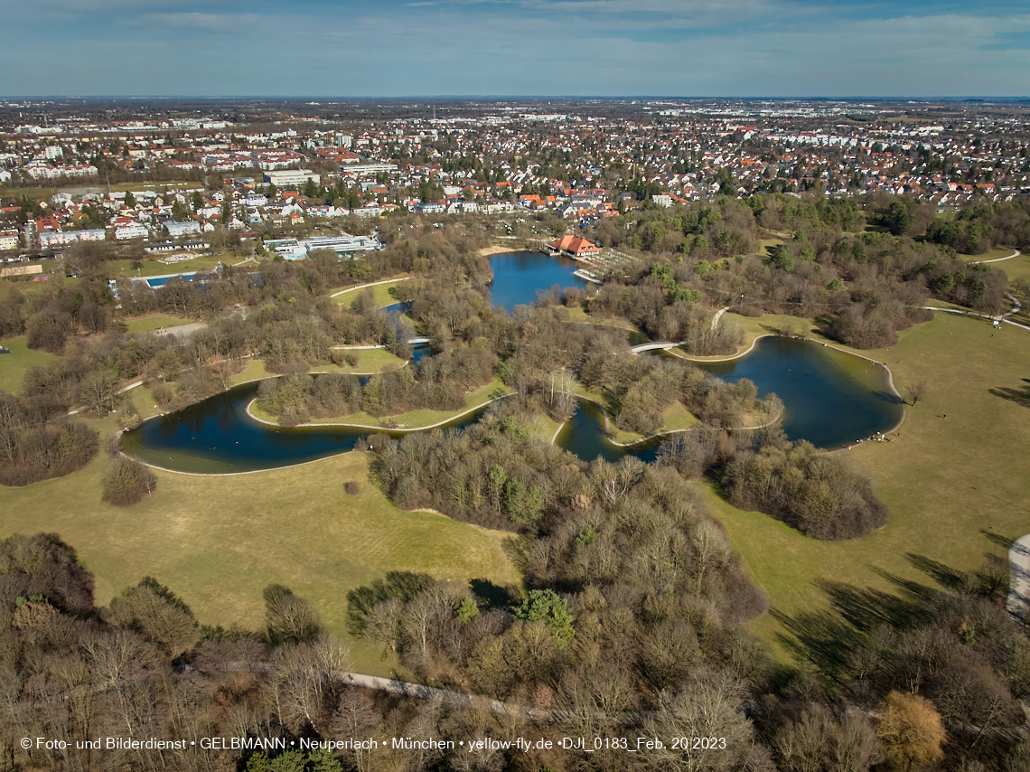 20.02.2023 - der Ostpark im zu warmen Februar 2023 in Neuperlach